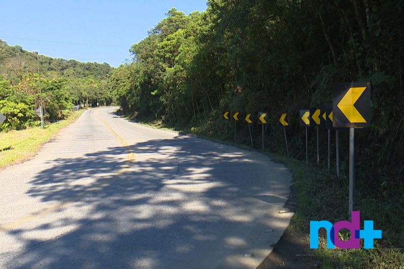 Trecho da Serra Dona Francisca, na SC-418 – Foto: Thiago Bonin/NDTV