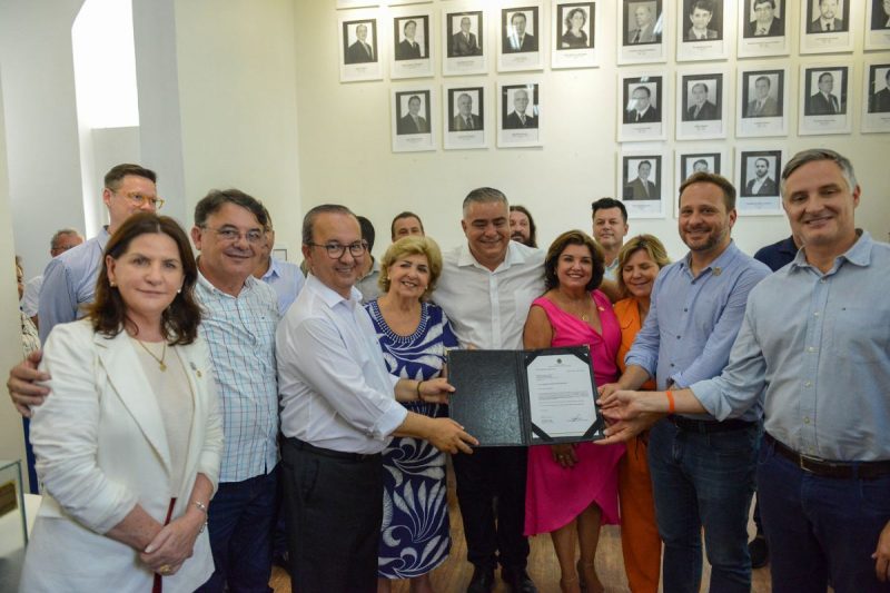 An&uacute;ncio foi oficializado no Hospital S&atilde;o Jos&eacute;, em Joinville – Foto: Eduardo Valente/SECOM/ND