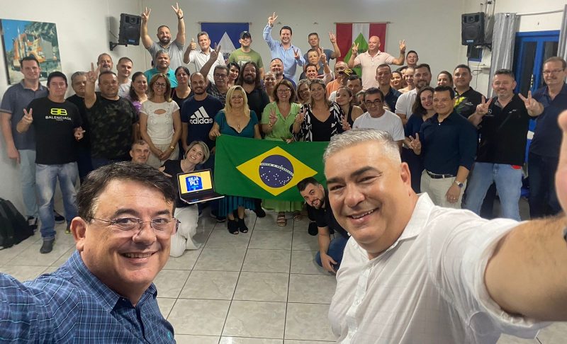 Encontro definiu o nome do Sargento Lima para pr&eacute;-candidatura a prefeitura de Joinville – Foto: Divulga&ccedil;&atilde;o/ND