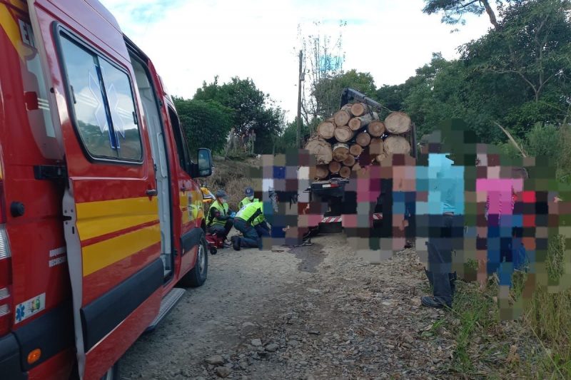 Homem morreu ap&oacute;s ter pernas esmagadas em Papanduva – Foto: CBM/Divulga&ccedil;&atilde;o