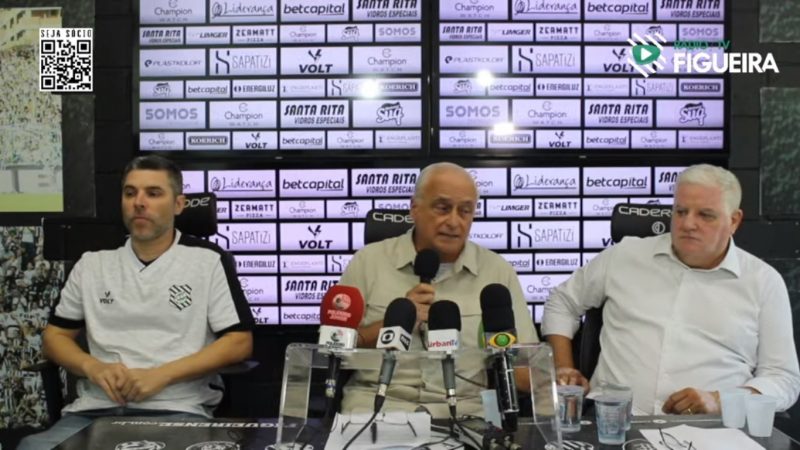 Entrevista coletiva com integrantes da diretoria do Figueirense – Foto: FFC/Figueirense TV/Divulga&ccedil;&atilde;o/ND