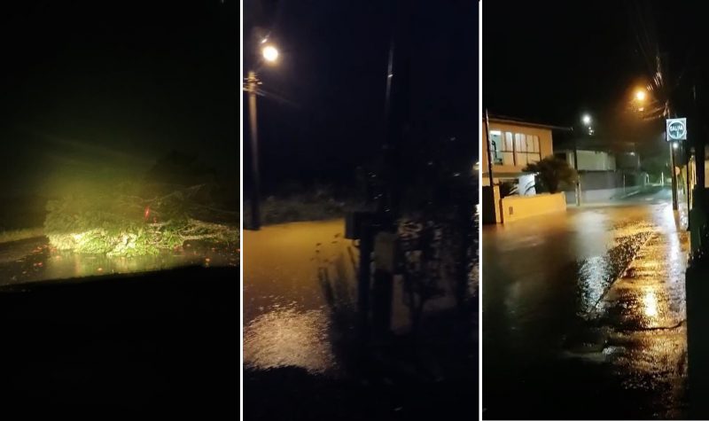 Chuva assustou moradores de Luiz Alves na noite desta quarta-feira (29) – Foto: Redes Sociais/Divulga&ccedil;&atilde;o/ND