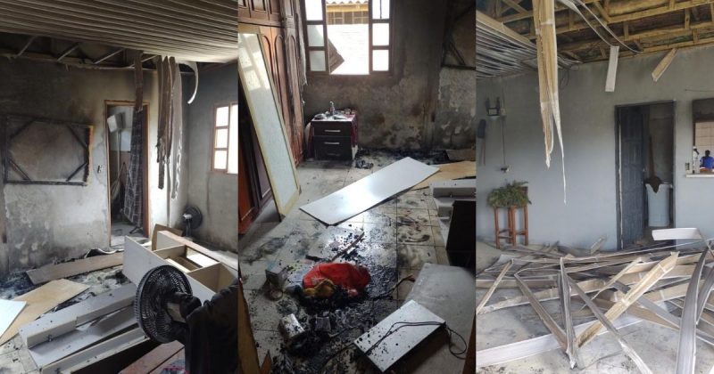 O homem incendiou o local por n&atilde;o aceitar o fim do relacionamento – Foto: PMSC/Reprodu&ccedil;&atilde;o/ND