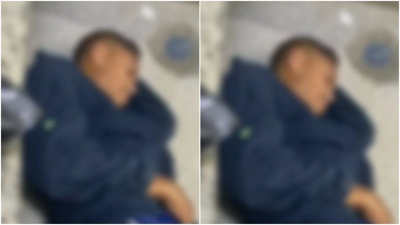 Homem estava deitado ao ch&atilde;o, se tocando – Foto: Reprodu&ccedil;&atilde;o