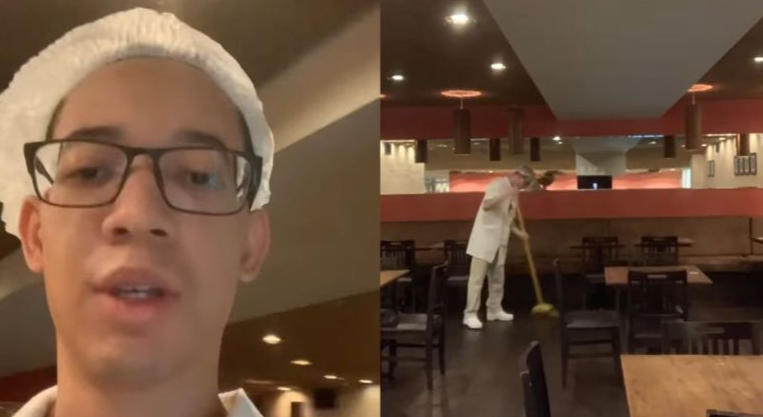 Conhecido como Pequenos Olhos, irm&atilde;o de MC Loma trabalha como faxineiro – Foto: REPRODU&Ccedil;&Atilde;O/INSTAGRAM