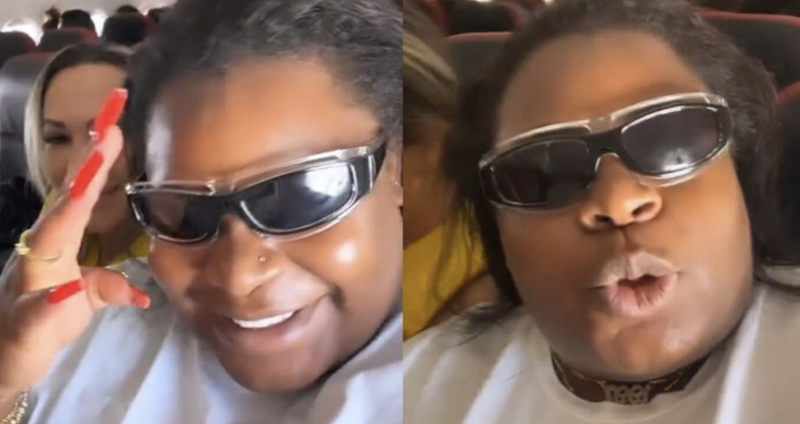 Jojo Todynho no v&iacute;deo que ela gravou dentro do avi&atilde;o – Foto: Instagram/Reprodu&ccedil;&atilde;o R7/ND