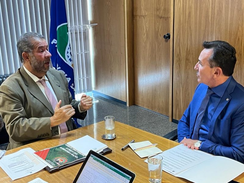 Deputado Jorge Goetten&nbsp; discutiu amplia&ccedil;&atilde;o da licen&ccedil;a-maternidade com Ministro da Previd&ecirc;ncia – Foto: Divulga&ccedil;&atilde;o/ND