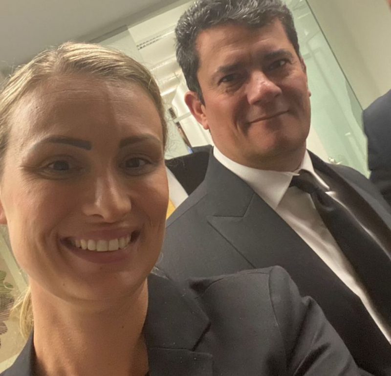 Vereador de Morro da Fuma&ccedil;a no gabinete do senador S&eacute;rgio Moro – Foto: Divulga&ccedil;&atilde;o/ND