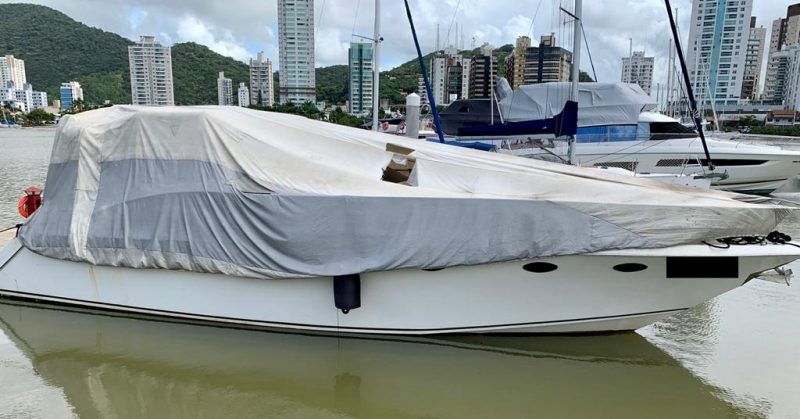 Barco do principal suspeito foi apreendido pela Pol&iacute;cia Federal – Foto: Pol&iacute;cia Federal/Reprodu&ccedil;&atilde;o/ND