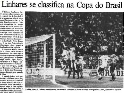 Linhares eliminou o Fluminense – Foto: Reprodu&ccedil;&atilde;o Gazeta de Vit&oacute;ria