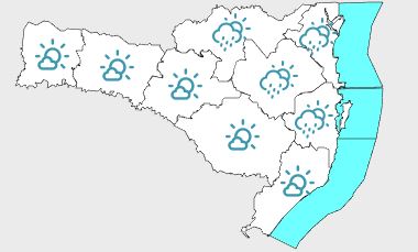 Chuvas isoladas, irregulares e mal distribu&iacute;das, principalmente em localidades da Grande Florian&oacute;polis ao norte de SC na sexta-feira (10). – Foto: Defesa Civil/Divulga&ccedil;&atilde;o/ND