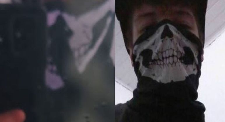 Estampa de caveira &eacute; s&iacute;mbolo supremacistas americanos – Foto: Reprodu&ccedil;&atilde;o/R7/ND