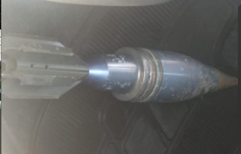 Cidad&atilde;o morador de Ermo foi pescar e encontrou um morteiro e o transportou em seu carro – Foto: Divulga&ccedil;&atilde;o/ND