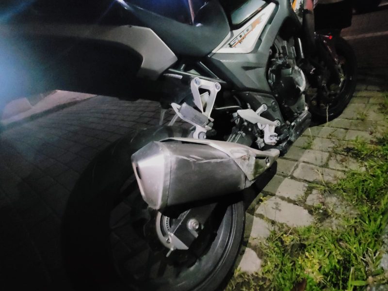 Motociclista teria perdido o controle do ve&iacute;culo – Foto: Corpo de Bombeiros/Reprodu&ccedil;&atilde;o/ND