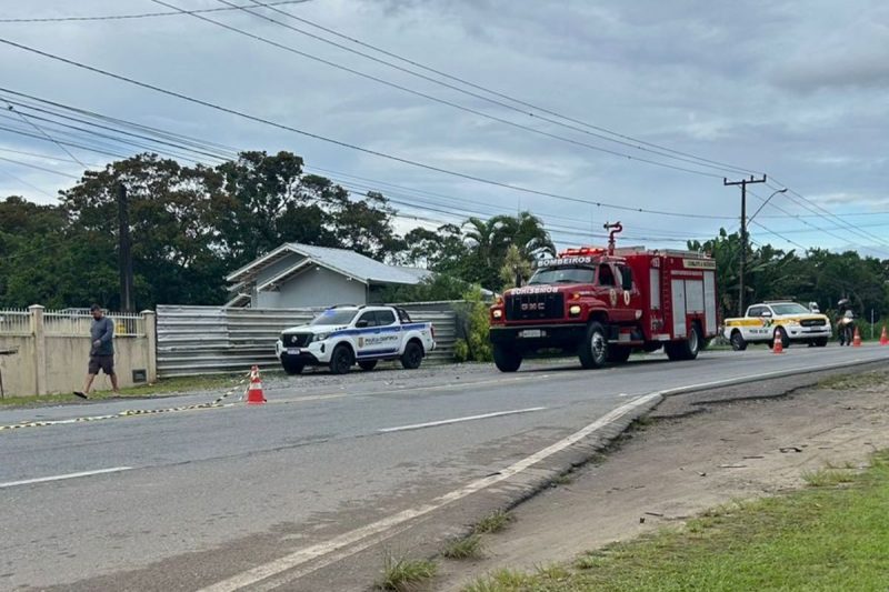 Atropelamento aconteceu na rodovia SC-415 – Foto: Corpo de Bombeiros Volunt&aacute;rios/Divulga&ccedil;&atilde;o/ND