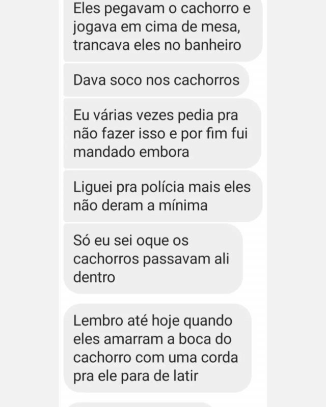 Ex-funcion&aacute;rio conta como eram tratados os animais no Pet Shop &mdash; Foto: ONG SOS Pets/Instagram/Reprodu&ccedil;&atilde;o/ND