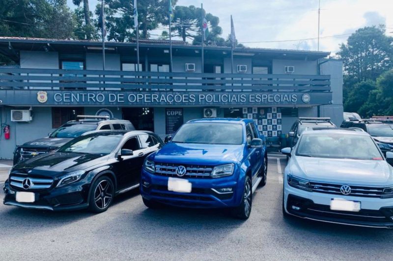 Carros apreendidos pela Pol&iacute;cia Civil – Foto: Pol&iacute;cia Civil/Divulga&ccedil;&atilde;o/ND