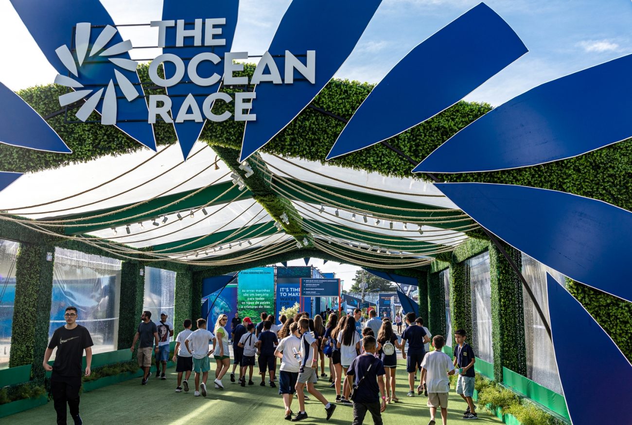 Foto mostra entrada da The Ocean Race em Itajaí