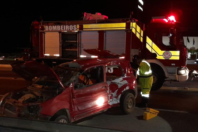 Idoso morreu em acidente de tr&acirc;nsito na BR-116, em Mafra – Foto: CBM/Divulga&ccedil;&atilde;o