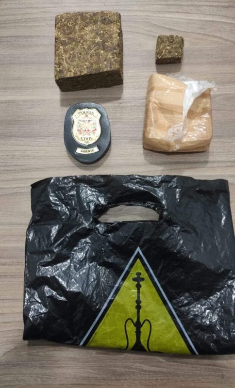 Flagrante: Couple arrested with drugs while trying to escape police in Ascurra – Photo: Civil Police/ND reproduction