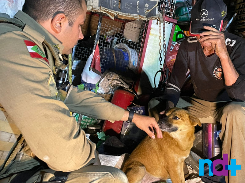 Al&eacute;m da v&iacute;tima, um cachorro tamb&eacute;m foi resgatado – Foto: Ricardo Alves/NDTV