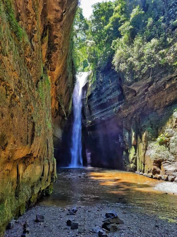 Cachoeira do Rio Laeisz em Jos&eacute; Boiteux – Foto: Acervo @turismojoseboiteux/Divulga&ccedil;&atilde;o