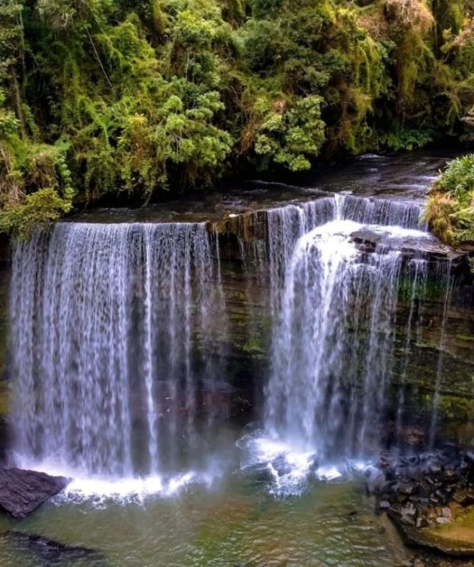 Cachoeira Wiegand, em Jos&eacute; Boiteux – Foto: Acervo @turismojoseboiteux/Divulga&ccedil;&atilde;o
