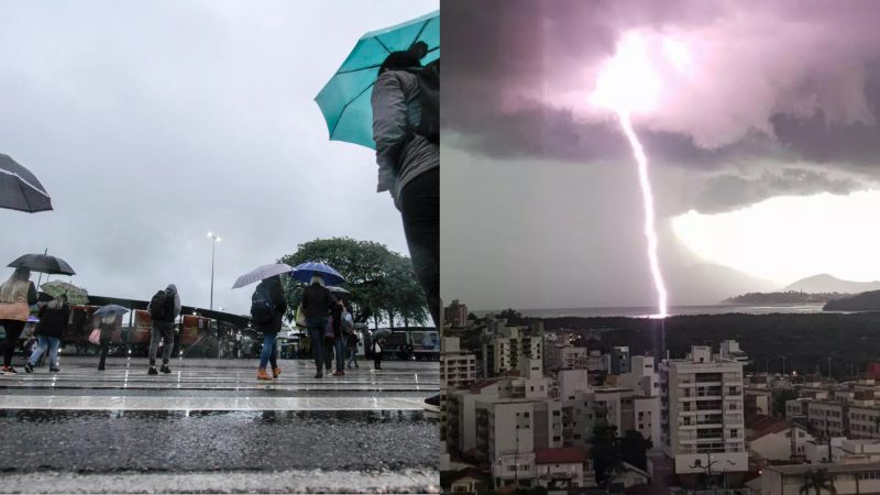 Frente fria em Santa Catarina trará dias chuvosos