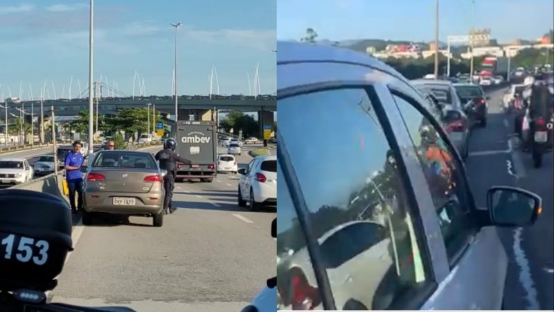 Além do trânsito intenso e congestionamentos, um engavetamento, onde ao menos oito veículos foram afetados, está causando muita lentidão e trânsito intenso no sentido Sul da BR-101