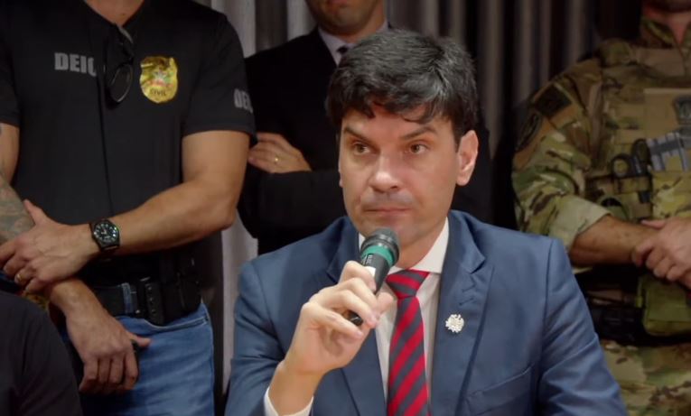Delegado-geral da Pol&iacute;cia Civil detalhou as investiga&ccedil;&otilde;es envolvendo o ataque a creche em Blumenau – Foto: Secom/Reprodu&ccedil;&atilde;o/ND