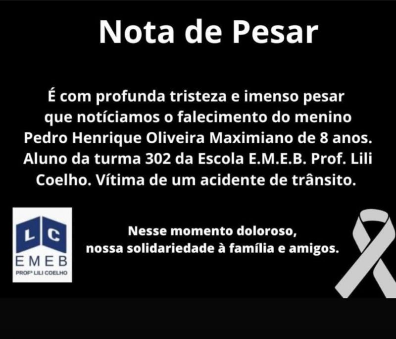 Escola emitiu uma nota de pesar – Foto: Divulga&ccedil;&atilde;o/ND