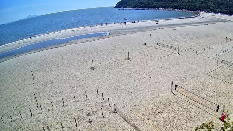 Fen&ocirc;meno foi flagrado na Barra Sul – Foto: novapraiacentral/Reprodu&ccedil;&atilde;o/ND