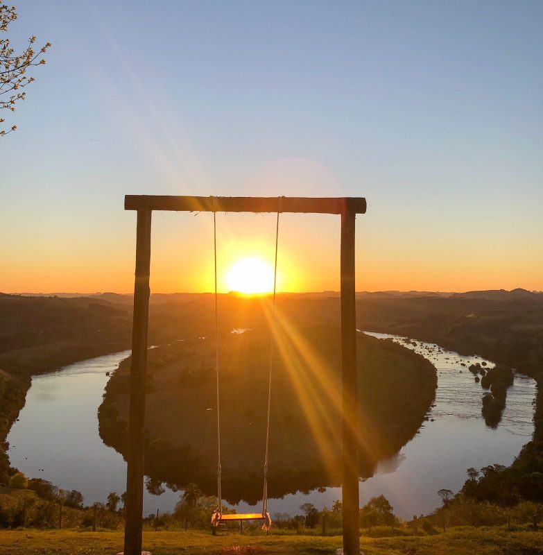 Mirante Volta do Dedo em Coronel Freitas virou ponto tur&iacute;stico por causa do p&ocirc;r do sol. – Foto: Arquivo/Mirante Volta do Dedo/Reprodu&ccedil;&atilde;o/ND
