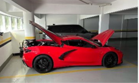 Porsche and Corvette seized by the PF faction in SC worth more than 3 million reais - Photo: Federal Police/Disclosure/ND