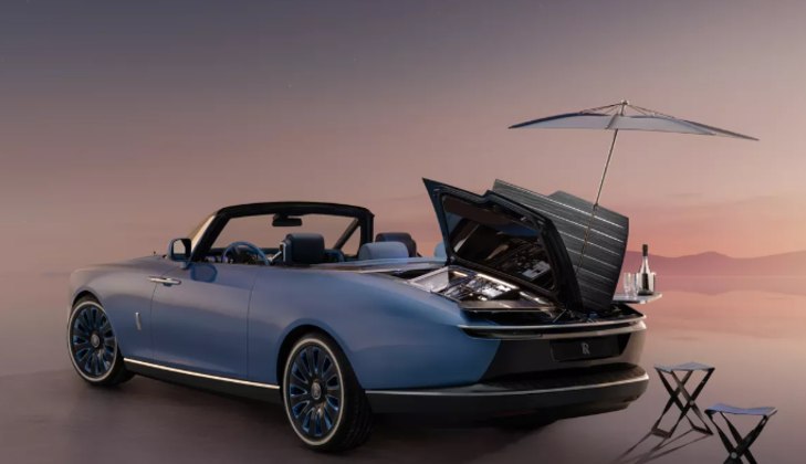 Além disso, essa parte do carro tem um guarda-sol
- Divulgação/Rolls-Royce