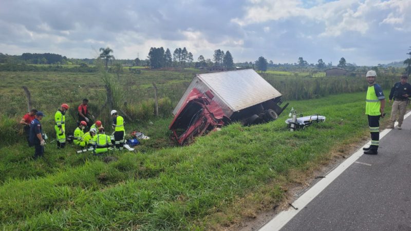 Caso aconteceu no km 77,2, no sentido Porto Alegre (RS) – Foto: PRF/Divulga&ccedil;&atilde;o/ND