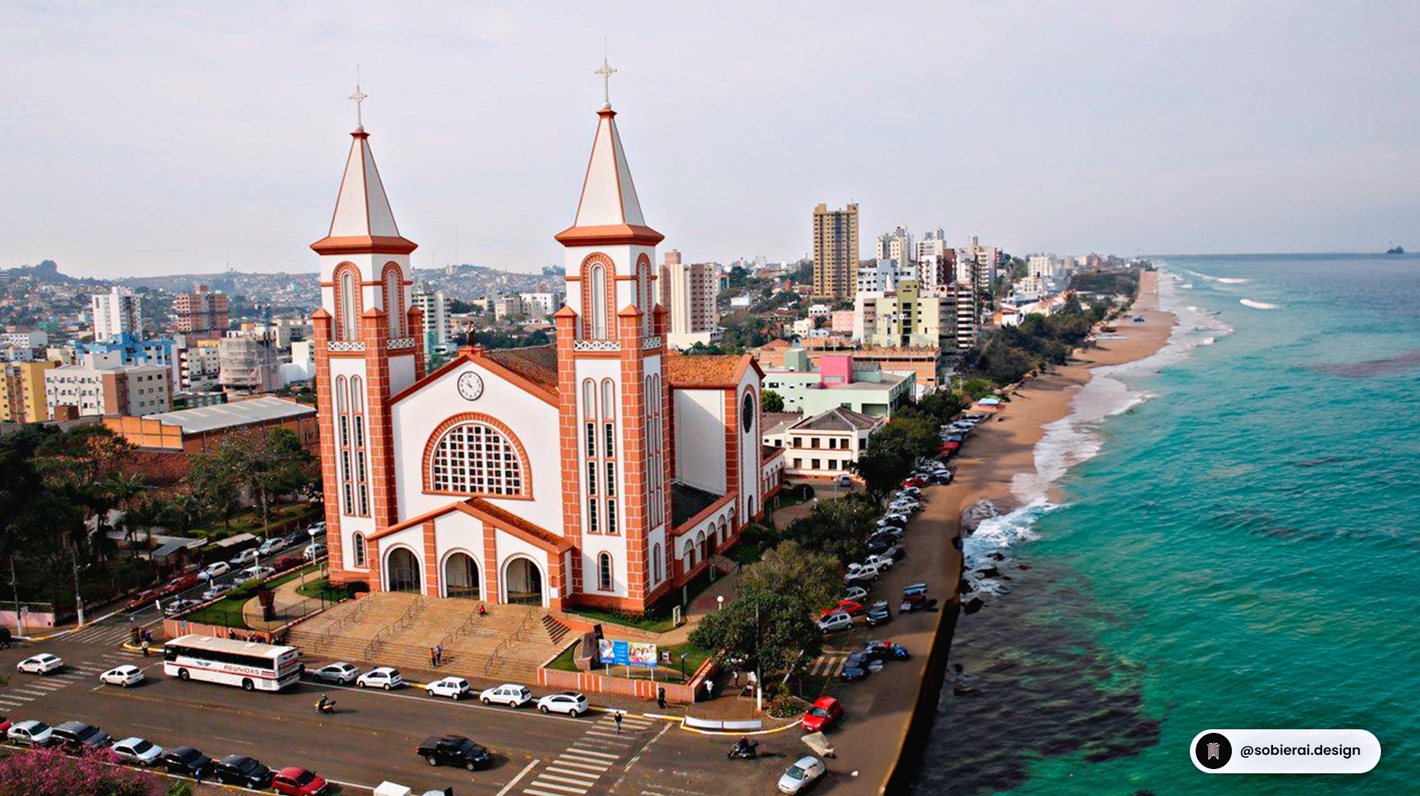 Inteligência Artificial recria Chapecó com praia paradisíaca FOTOS ND Mais