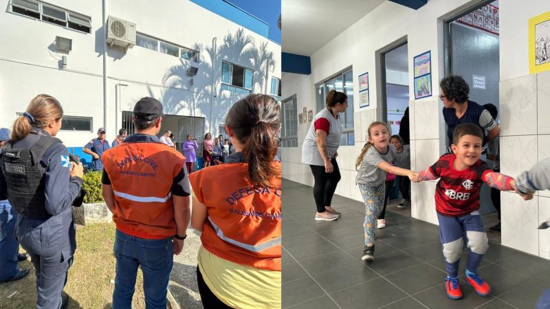 Defesa Civil passa treinamento de evacuação contra incêndio em escolas municipais de Balneário Camboriú 