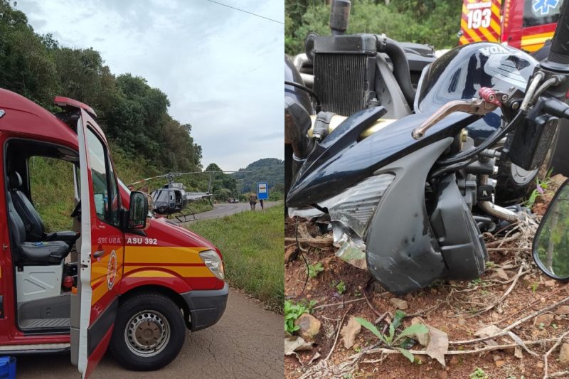 Motociclista Fica Em Estado Grave Após Acidente Em Serra Alta E Saer Leva Vítima Ao Hospital 