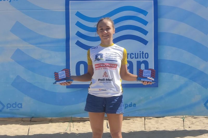 Beatriz Trancoso faturou os t&iacute;tulos nas provas de 1,5 km e 3 km da 2&ordf; etapa do Circuito Ocean – Foto: Divulga&ccedil;&atilde;o/ND