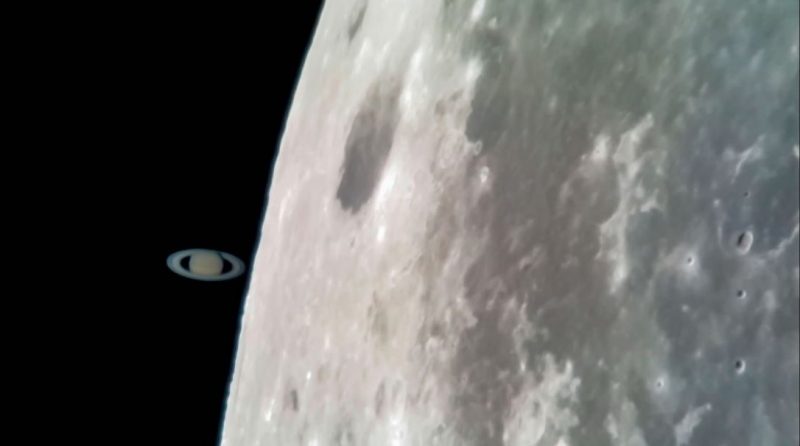 Em conjunção vista em 2017, planeta já pôde ser visto próximo da Lua a olho nu &#8211; Foto: Luiz Prestes Junior/Arquivo Pessoal/Redes Sociais/ND