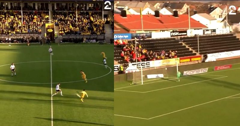 Atacante norueguês marca o gol que Pelé não fez em chutação de trás do meio-campo