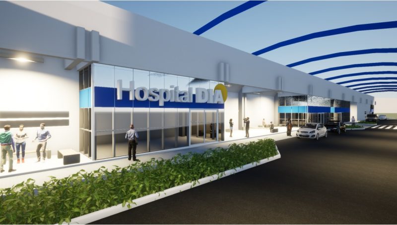 Projeto do Hospital Dia que vai funcionar no antigo terminal do Aeroporto Herc&iacute;lio Luz – Foto: Divulga&ccedil;&atilde;o/ND
