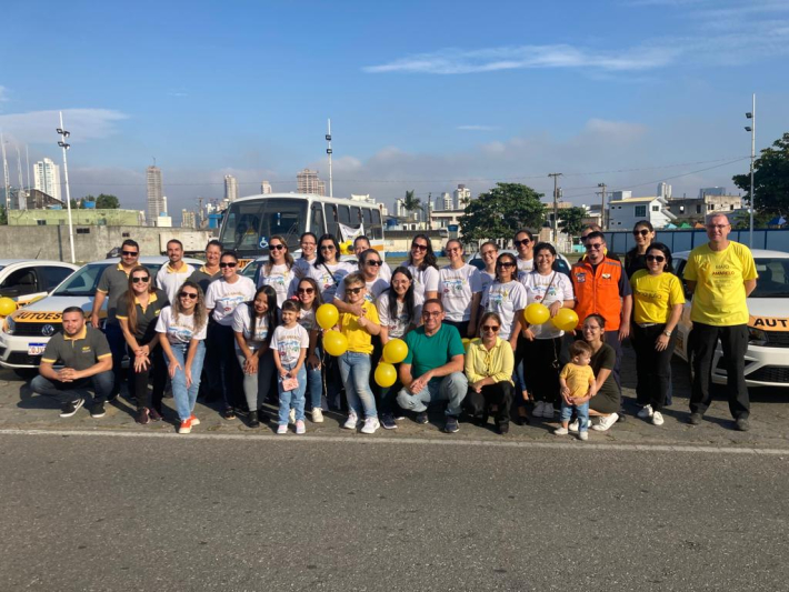 Passeata feita em Navegantes finaliza a campanha maio amarelo – Foto: Prefeitura Municipal de Navegantes/ND