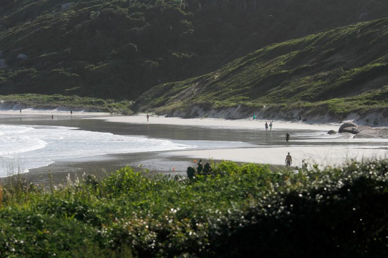 Naturismo na Galheta é cercada por vegetação, em Florianópolis