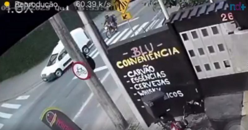 Motociclista fica ferido em colisão em Blumenau 