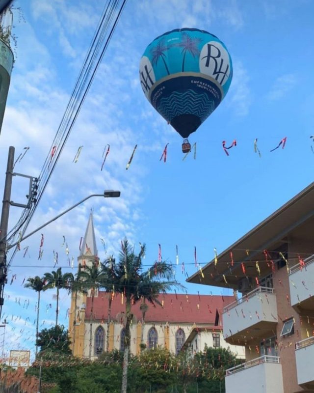 Santo Amaro da Imperatriz realiza testes para implementar voos de bal&atilde;o na cidade. – Foto: @pmsaioficial/Instagram/Divulga&ccedil;&atilde;o/ND