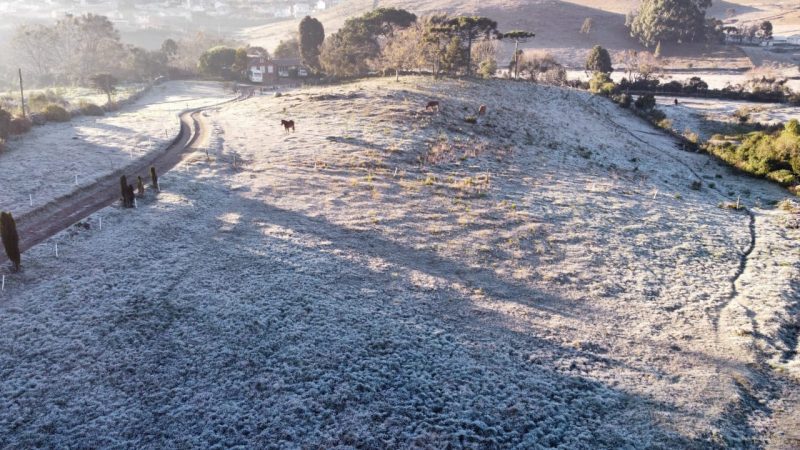 Além de temperatura que varia de 0ºC a 20ºC, Serra catarinense tem chance de geada
