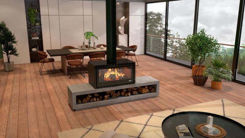 Lareira a lenha MF Duo – Foto: Quatrun/Divulga&ccedil;&atilde;o