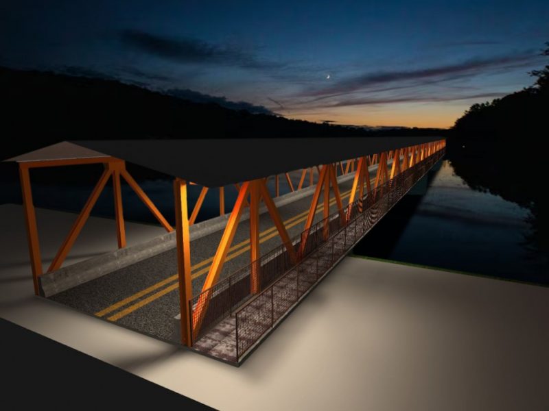 Projeto de iluminação da Ponte do Salto, em Blumenau 